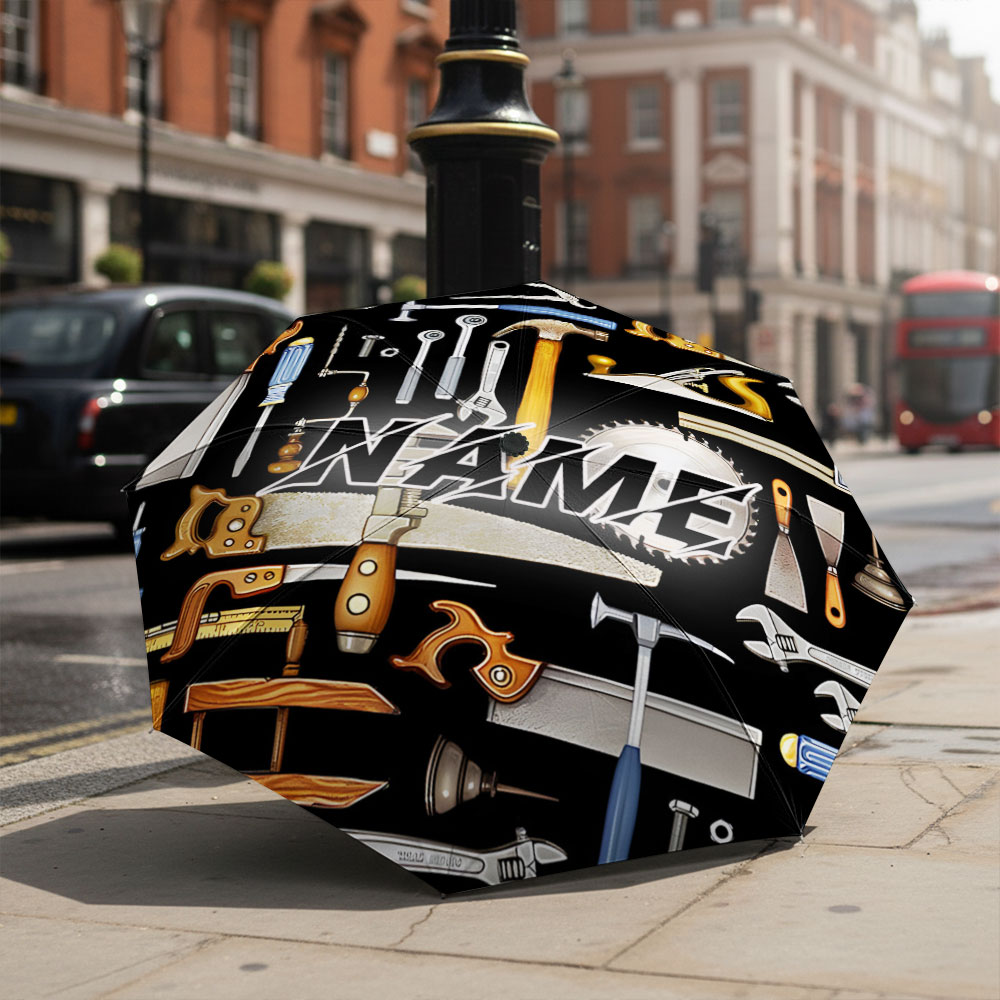 Workshop Tools With Name - Custom Name umbrella, 