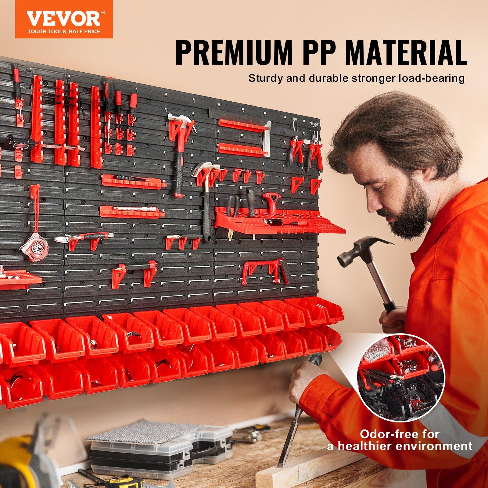 Wall Mounted 30-Bin Plastic Pa - Workshop Tools Holder recension och pris