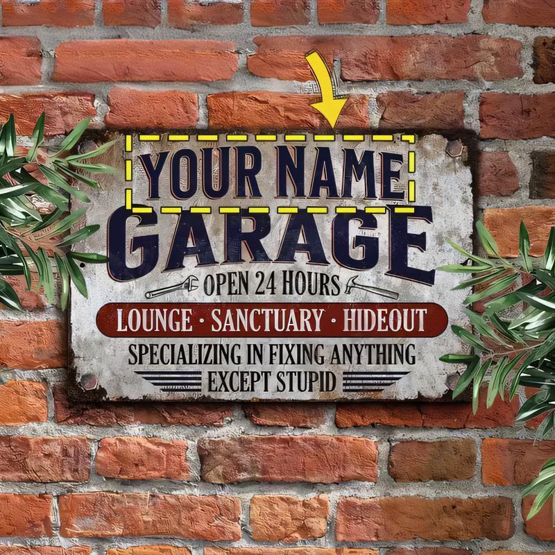 Customizable Your Name Garage  - Workshop Tools With Name recension och pris