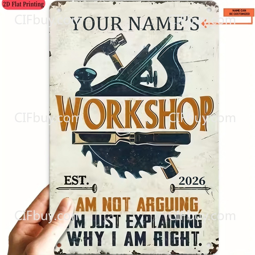 Custom Name Workshop Metal Sig - Workshop Tools With Name recension och pris