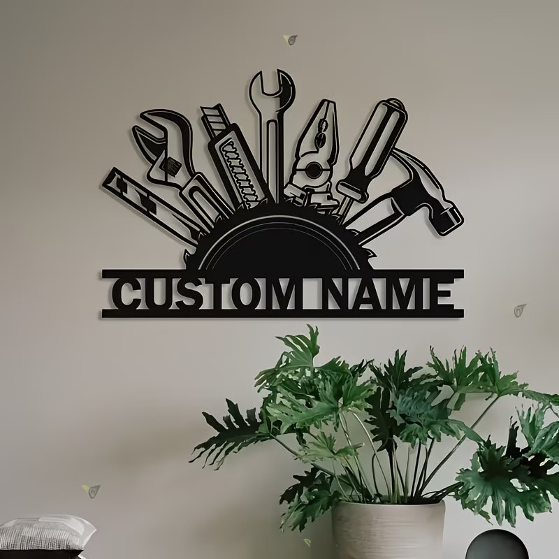 Custom Metal Tool Wall Art - P - Workshop Tools With Name recension och pris